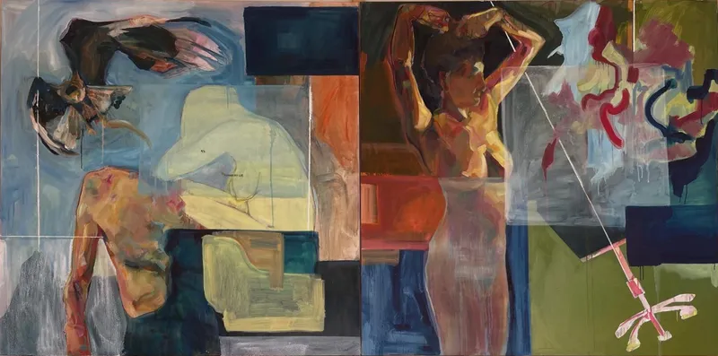 Untitled, 2025 — Oil, Acrylic, Charcoal, Oil stick, Pen, Canvas, by João Hisse